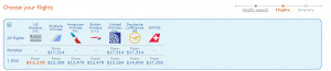 Current first class prices for our dates