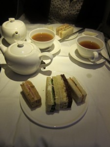 Taking afternoon tea together at 40,000 feet
