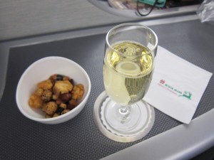 The champagne was excellent (Veuve Cliquot La Grande Dame 2004)