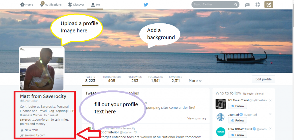 Complete Twitter Profiles work better - drop the egg!