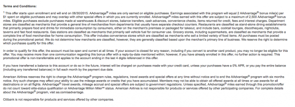 Citi AA Exec Terms and Conditions