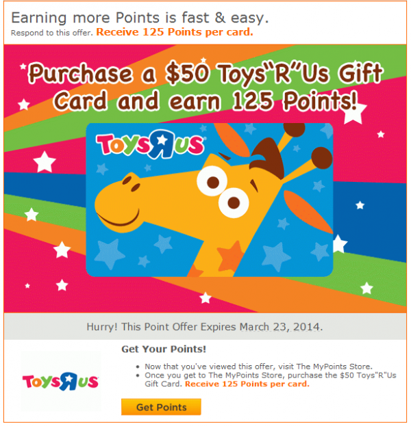 Buying Gift Cards From MyPoints - Chasing The Points