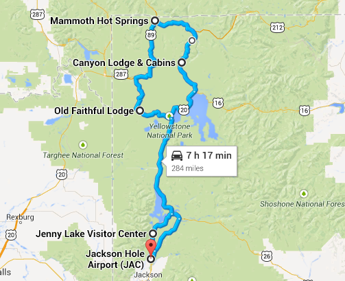 Yellowstone National Park map