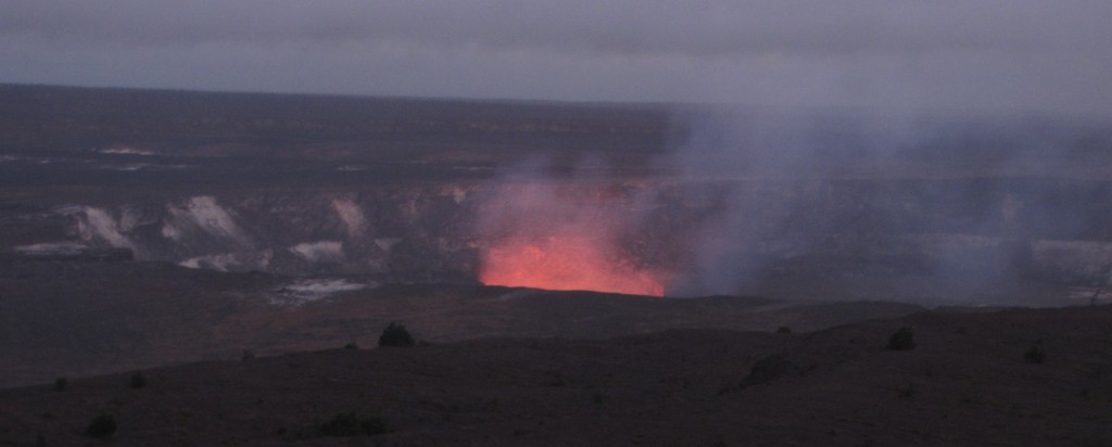 The same crater at dusk. Bring a jacket!