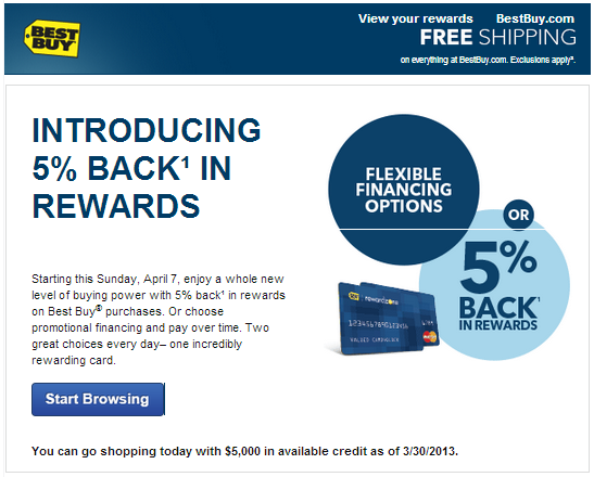 Best Buy Reward Zone Credit Card Now Offering 5 5 Back On Everything Personal Finance Digest