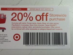 Target 20 percent coupon