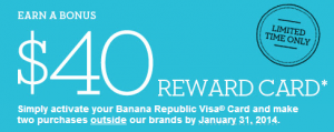 banana republic 40 bonus