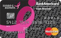 pink credit card komen