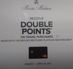 brooks brothers credit card travel bonus