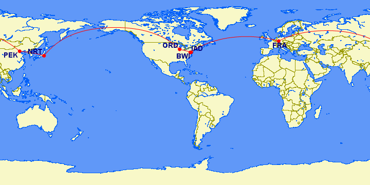 United Award Itinerary, including ANA 777-300ER, Air China 777-300ER, and Lufthansa 747-8i