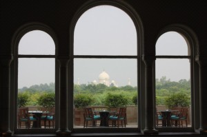 View of Taj Mahal from Tea lounge 