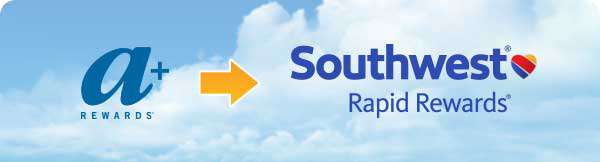 Airtran's A+ Rewards are integrating with Southwest Rapid Rewards. Courtesy of Airtran and Southwest.