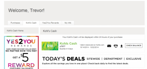Kohl's Account - My Kohl's Cash.