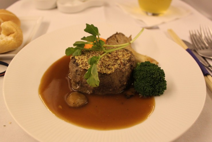 Fillet of Beef in All Nippon business class.