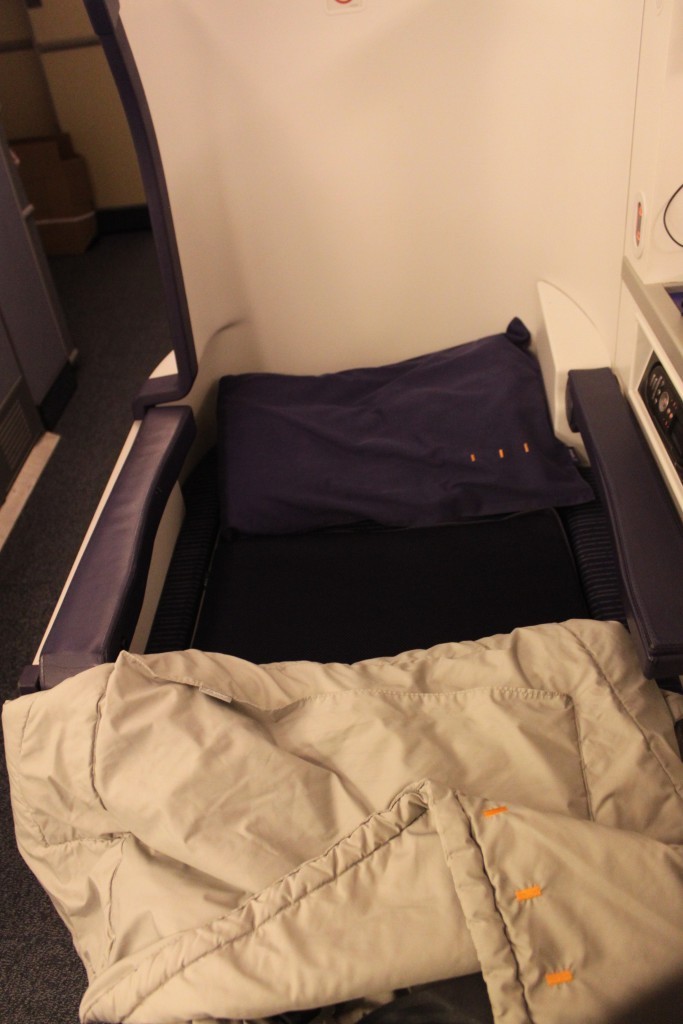 All Nippon Business Class bed.