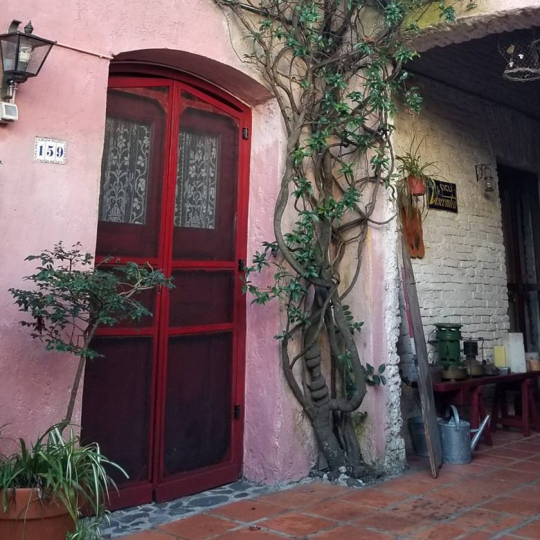 The interior courtyard door of our colonial era house. Colonia del Sacramento, Uruguay, July 2017