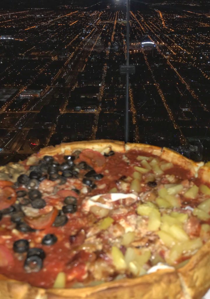 The Willis Tower Skydeck is the setting of the best place to eat in Chicago.