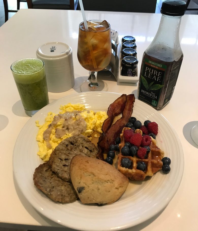 The Sheraton Breakfast is complementary for Platinum members. This is one reason it is the best Disney World hotel using points.