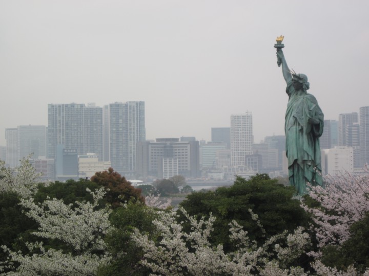 Statue of Liberty, Sakura, Bay Tokyo