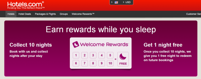 Welcome rewards from Hotels.com