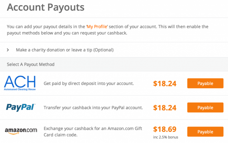 Payout Options and Bonuses