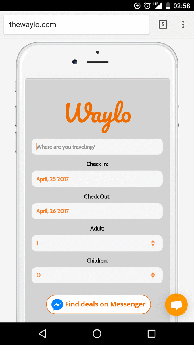 Searching for hotels in San Francisco with Waylo