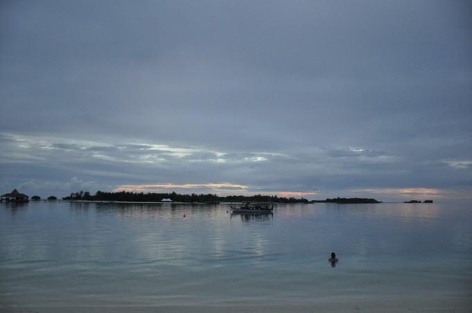 conrad, maldives, sunrise swim