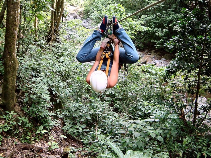 Ziplining through Costa Rican Rainforest-for free!
