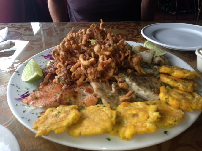 Seafood platter at Bucaneros