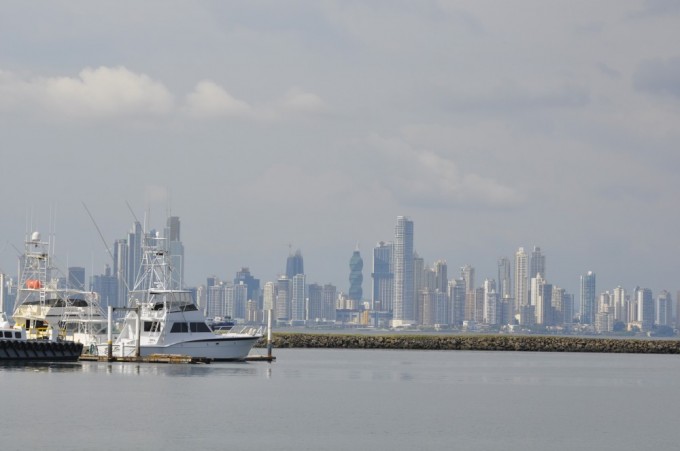 View of Panama City from Flamenco Island