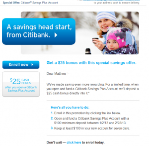 citibank savings account cash email saverocity