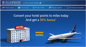 Transfer Hotel to US Airways Miles